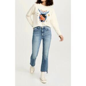 MOTHER Insider Step Fray size 27 Scenic Route Cropped Jeans